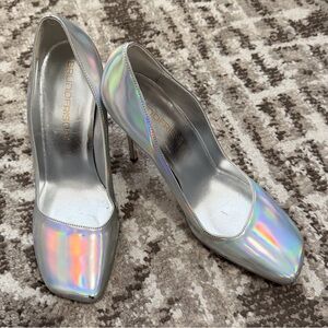 Bruno Frisoni Iridescent / Holographic Silver Women's Heels